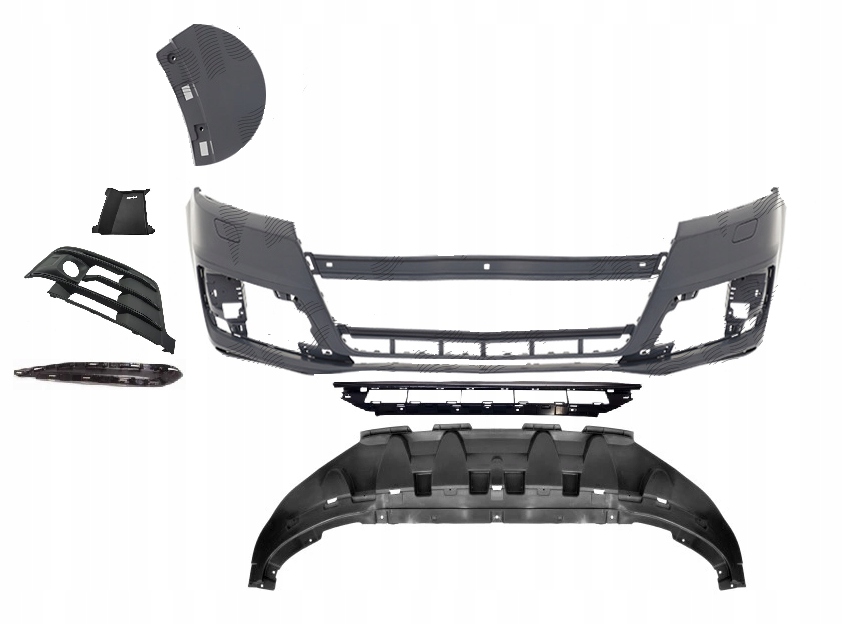 Купить Audi q7 s-line 4m 2015-2019 бампер передний перед