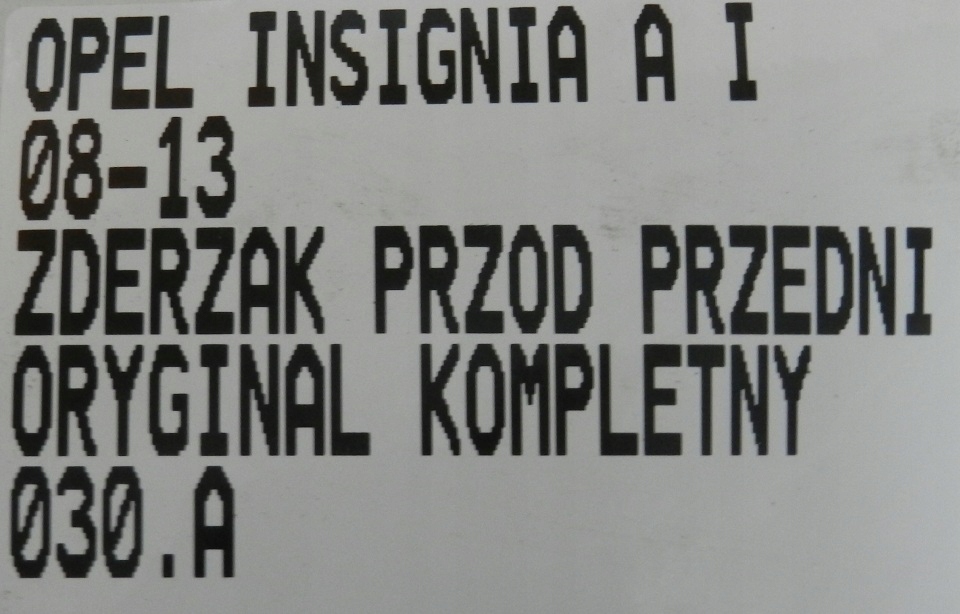 фото №14, 030.zderzak перед opel insignia a 08-13