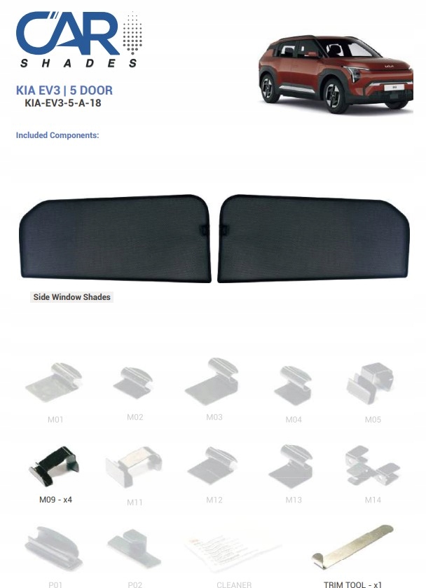 фото №15, Шторки сонячні kia ev3 5d 2024 - захист шторка сонцезахисні