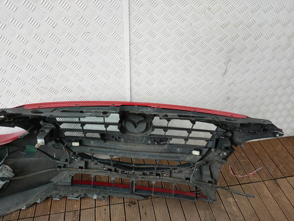 фото №13, Mazda 3 bm 13-16 бампер передній решітка радіатора омивач ґрати протитуманна фара pdc 41v