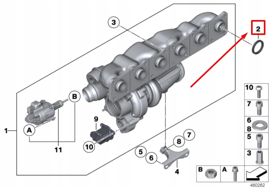 Bmw 2 купе f87 прокладка колектор випускний 11657593303 7593303 Ціна