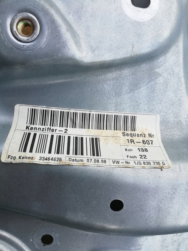 фото №6, Механизмы стекло правый задняя vw bora 98-05 1j5839756