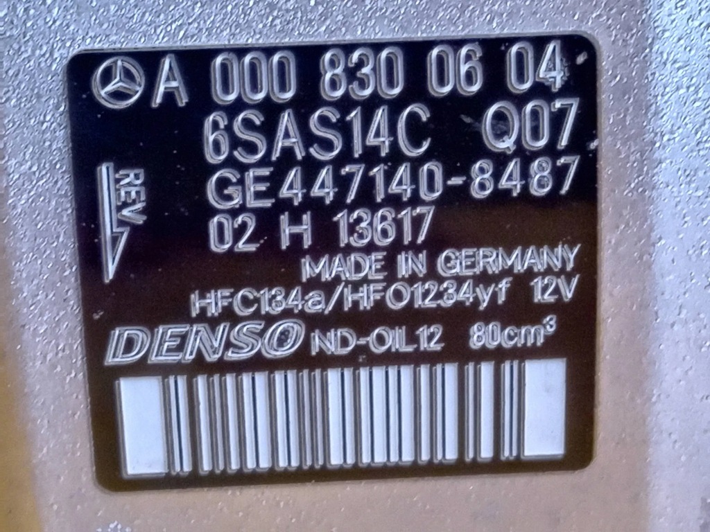 фото №11, Mercedes-benz glc w254 w214 компрессор кондиционера a0008300604 nowa