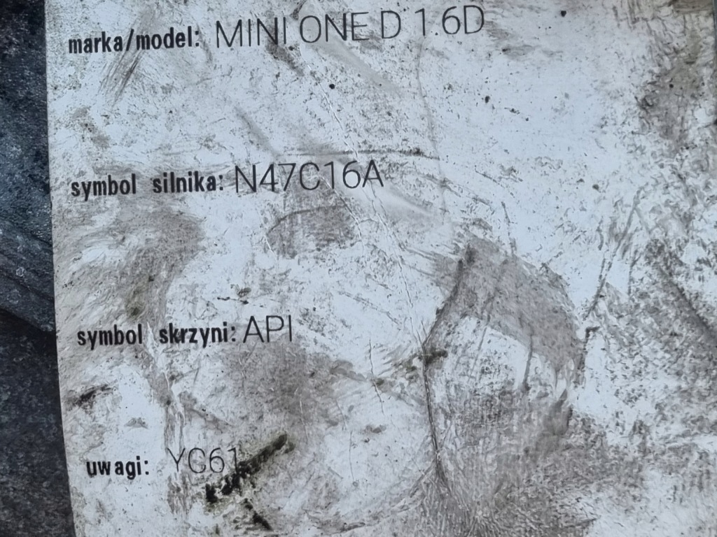 Mini cooper r56 1.6 d коробка передач передач api 7610160-03 механічна Зі Шроту