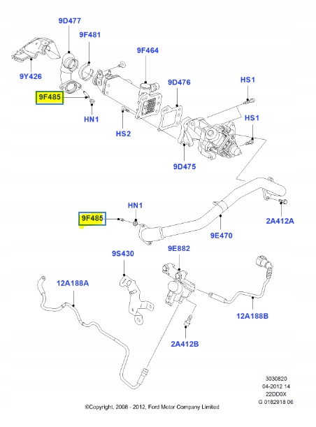 Болт двосторонній рециркуляція газова ford mondeo 2007-2014 ca2 1440811 Недорого