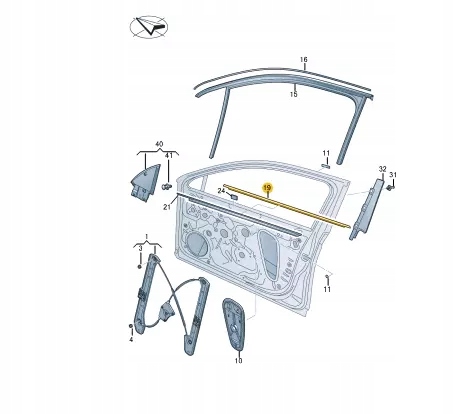 фото №1, Vw atlas ca1 cross sport передняя часть правый outer молдинг 3cn837476a2mg