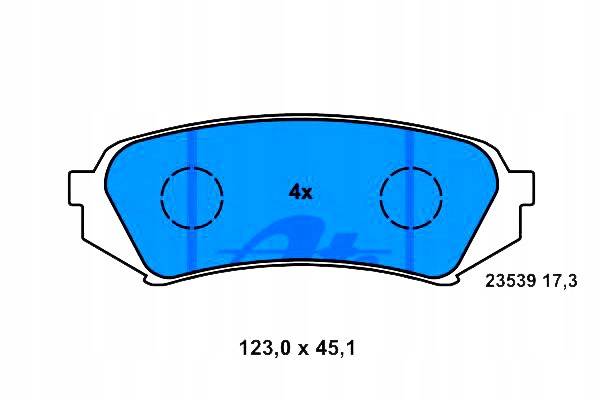 фото №1, Ate 13.0460-5749.2 набор тормозных колодок тормозных, тормоза дисковые