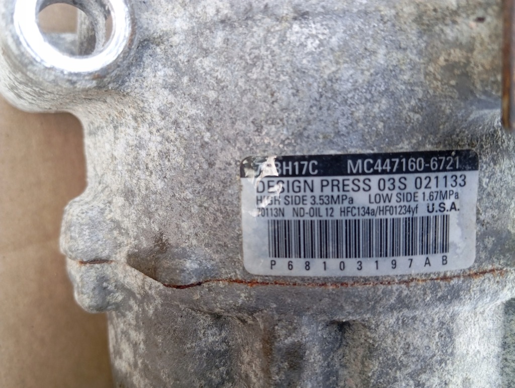 фото №7, Jeep cherokee kl 14- 2.4 usa насос кондиціонера кондиціонер компресор 2014-23