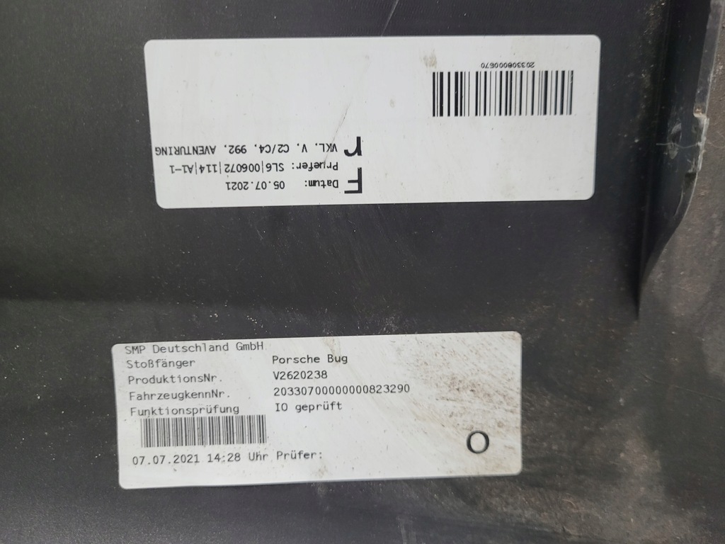 фото №9, Бампер перед передній porsche carrera 911 992 повний