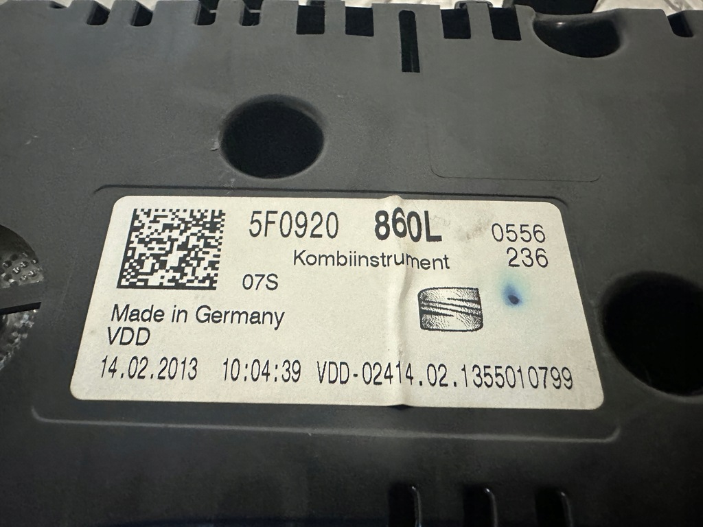 фото №5, Seat leon iii счетчик приборы 1.6 tdi 5f0920860l