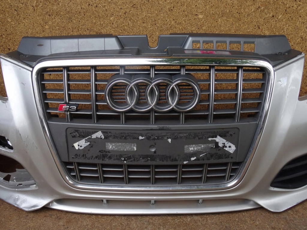 фото №8, Audi s3 8p lift 08-12 бампер перед передний решётка радиатора решётка противотуманная фара 8p0807437f