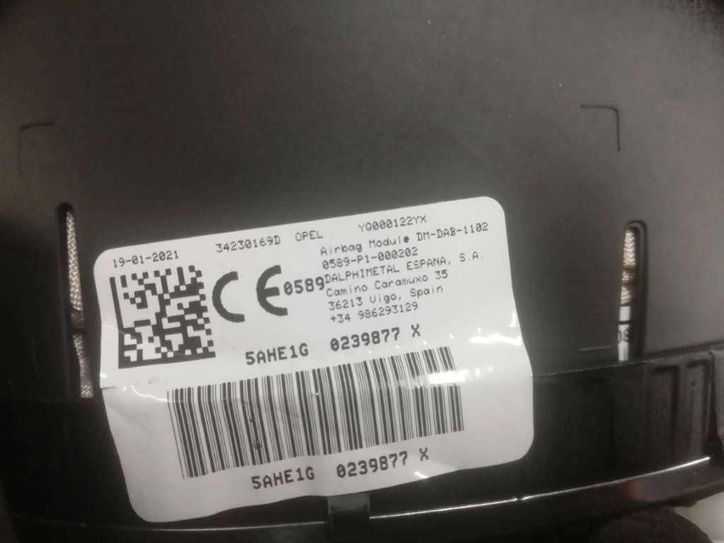 фото №5, Opel combo e 18- подушка безопасности ремни комплект