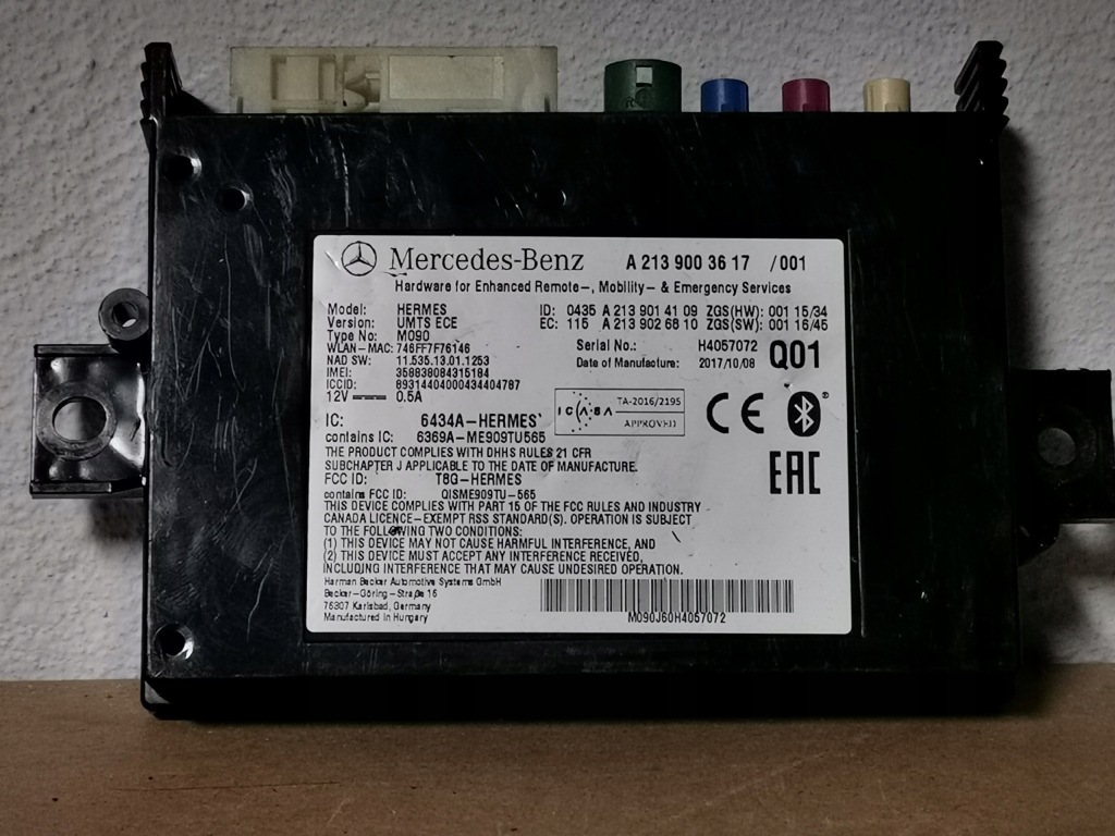 фото №1, Модуль блок керування mercedes telematik a2059004244 w205 w253 w293