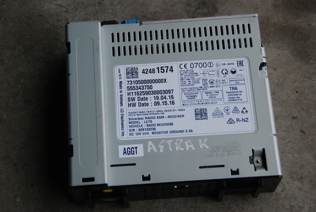 фото №1, Opel astra k v радио 42481574