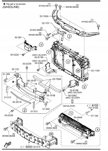 Усилитель ремень перед mazda 3 6 cx-5 2012r- new оригинальный номер с Разборки