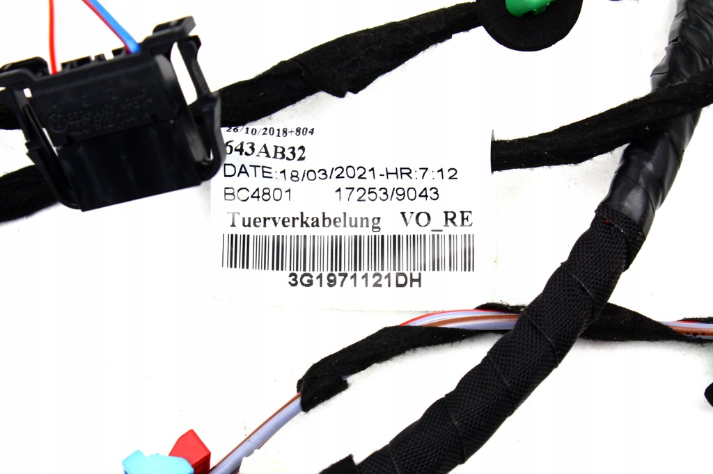 фото №10, Джгут електропроводка двері vw passat b8 3g1971121dh nowa оригінальна
