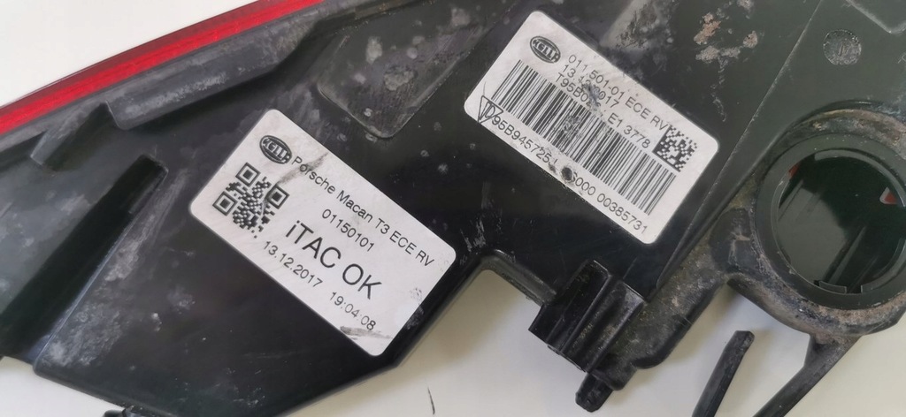 фото №6, Porsche macan 2014- лампа отражатель левый задняя 95b945725j