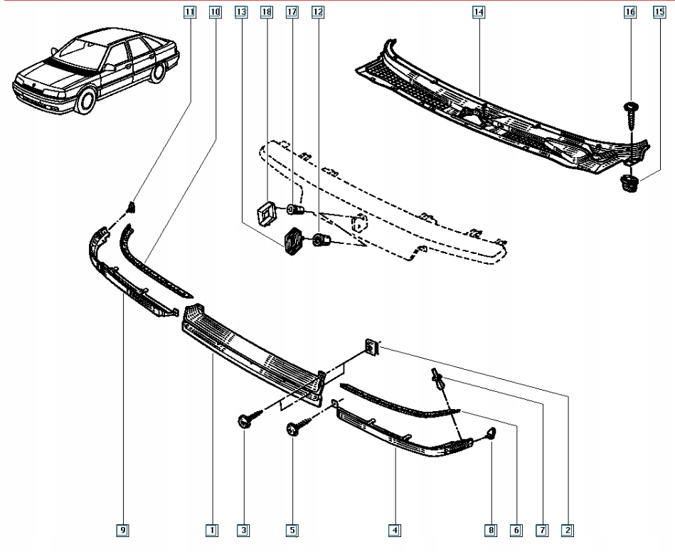 фото №13, Молдинг жабо renault 21 7701034277