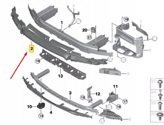фото №8, Bmw 7 g11 бампер передній m top амортизатор 51118061181 8061181 oem
