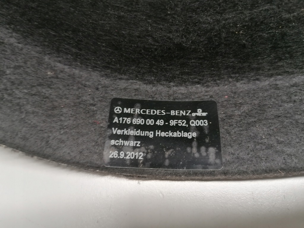 фото №7, Mercedes a klasa w176 полиця задня багажника оригінал 12-18