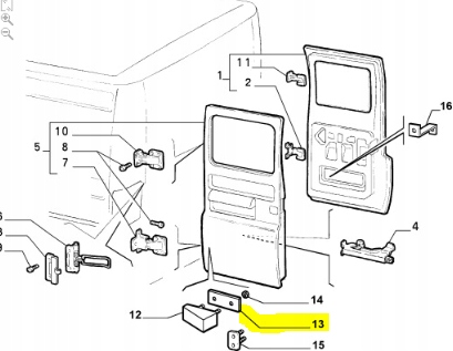 Підсилювач шарнір двері задній fiat ducato оригінальний номер 1324441080 Київ