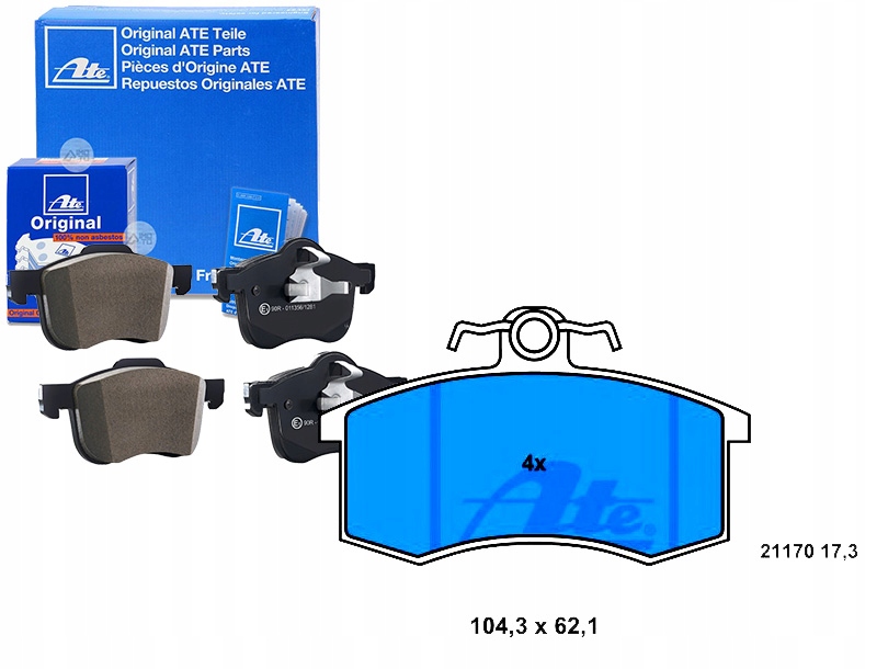 фото №1, Ate гальмівні колодки гальмівні jeep grand cherokee iv lada 1