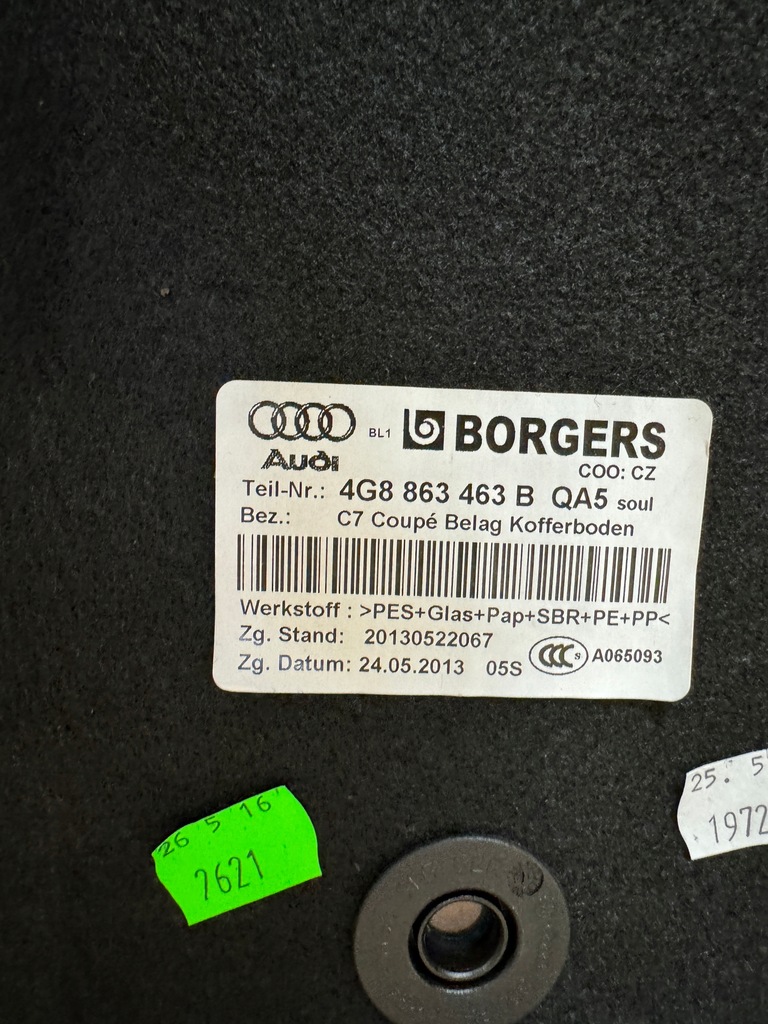 фото №11, Audi a7 4g8 lift seadan оббивка захист підлога багажника набір 38 km