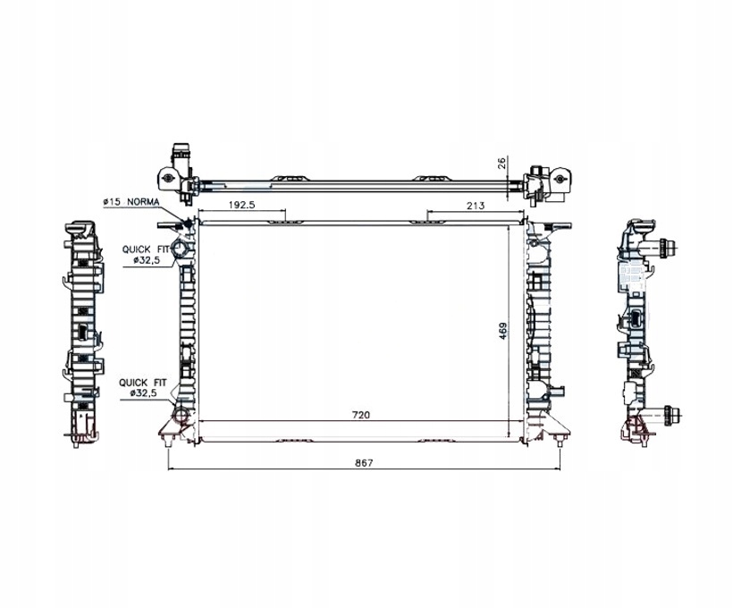 фото №1, Радиатор audi q5 8r , 09.08 - 06.12 8k0.121.251 r