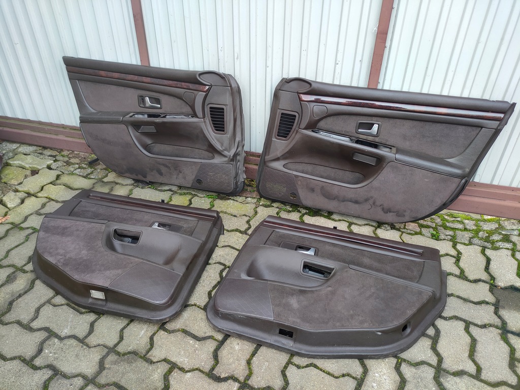 фото №14, Audi a8 d2 оббивка обшивки шторка двері коричневий доставка