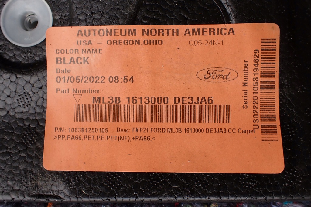 фото №7, Килимок обшивка ford f150 crew cab 2021-