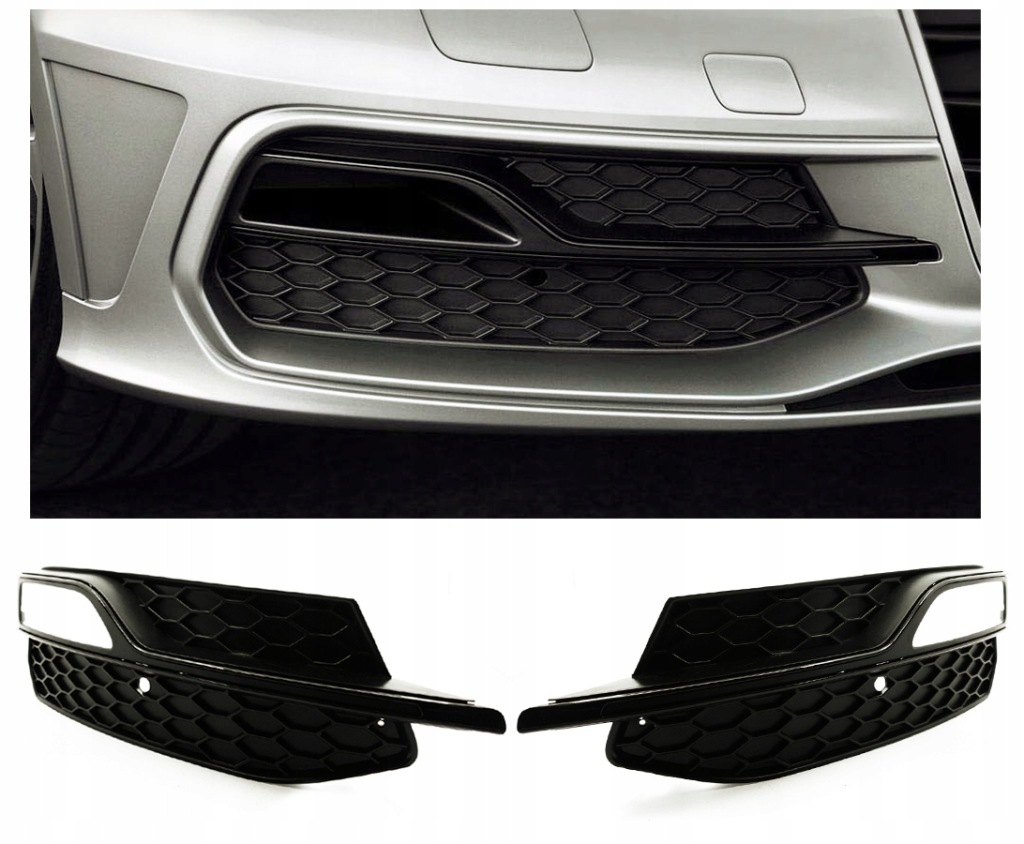 фото №1, Решітка решітка радіатора pod протитуманна фара audi a3 8v s3 13-17 p+l plaster стільники чорний