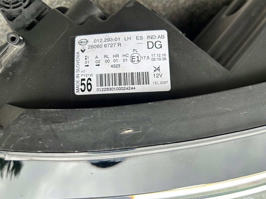 фото №7, Лампа левая передняя renault scenic iv линза 260606727r