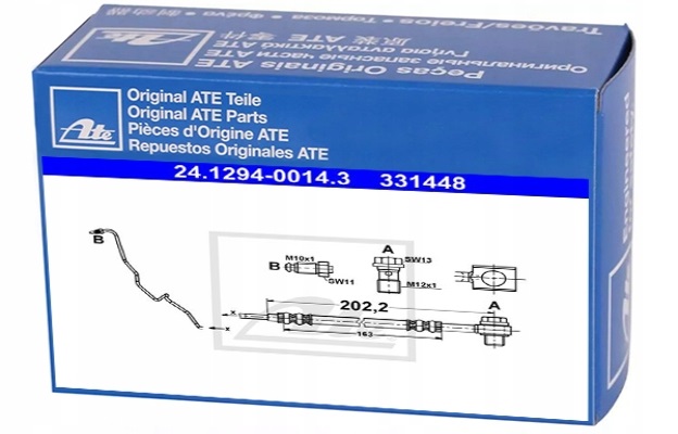 фото №1, Ate 24.1294-0014.3 шланг тормозной гибкий