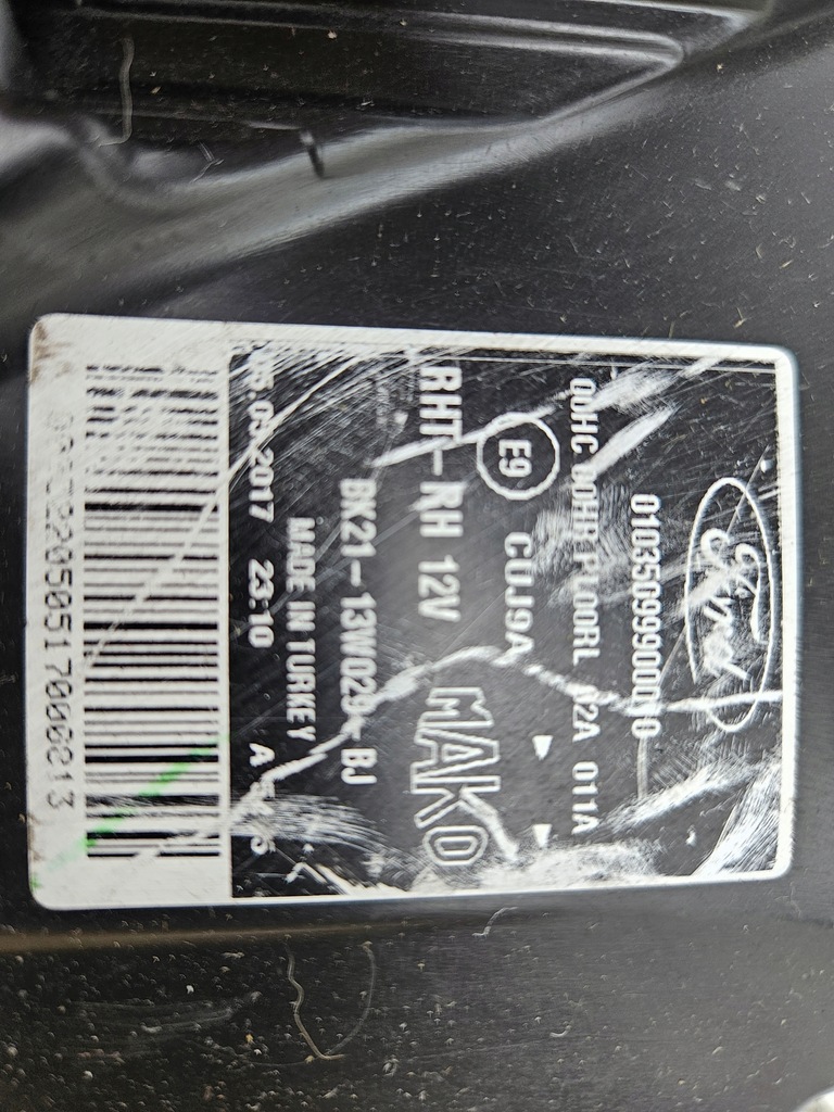 фото №6, Ford transit turneo custom лампа правая bk21-13w029-bj