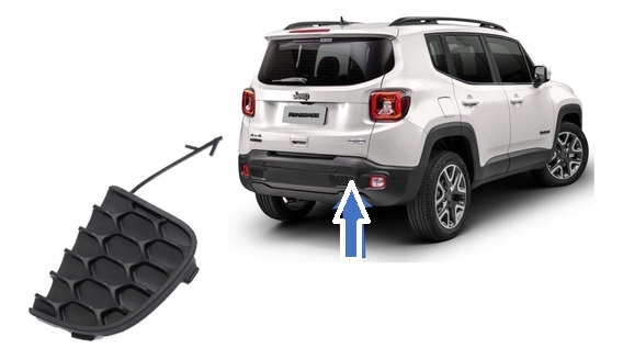 фото №3, Заглушка фаркоп буксирувальний бампера задня jeep renegade 2014-2020 nowa