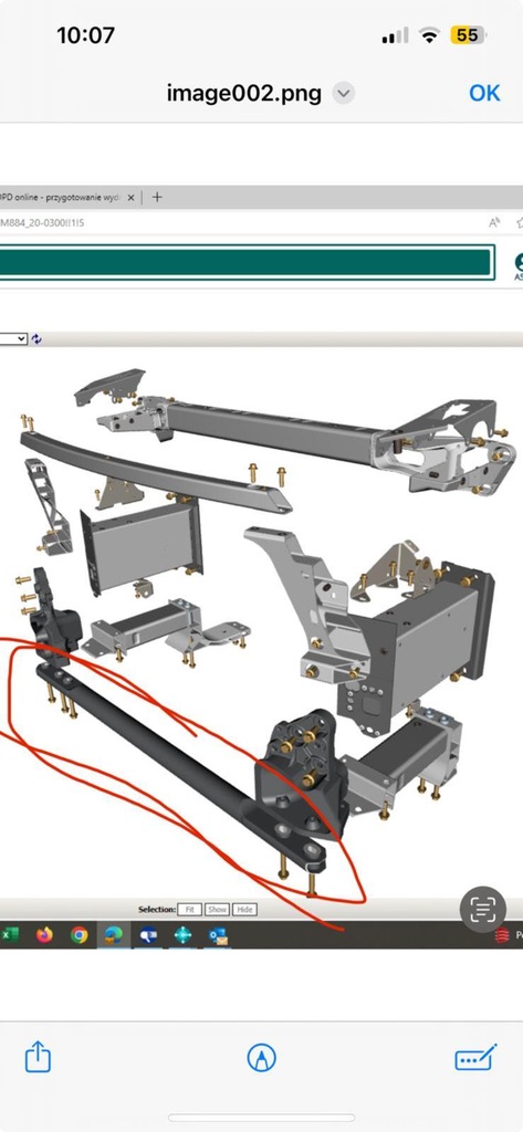 фото №6, Нижня балка pod радіатор. asy передня частина bmpr arm. aston martin dbx my83109a66a
