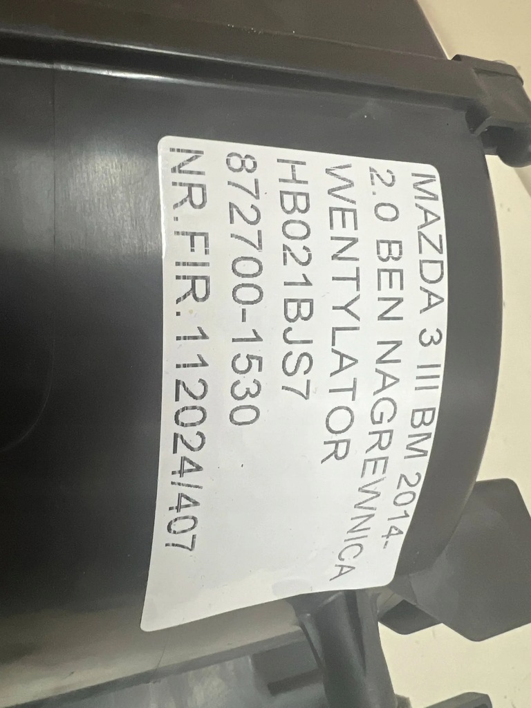 фото №15, Mazda 3 iii bm 2014- 2.0 бензин вентилятор воздуходувка отопителя europa