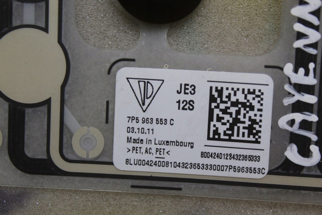 фото №6, Датчик сиденье правый перед мат занятости porsche cayenne ii 7p5963553c