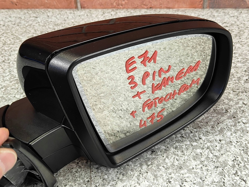 фото №9, Bmw x6 e71 дзеркало праве 3 pin фотохромний камера europa 475 black sapphire