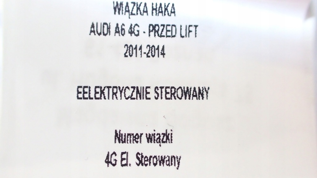 фото №8, Nowa жгут hak audi a6 a7 4g0 przed lift +новый модуль 4g8907383 4g8 907 383