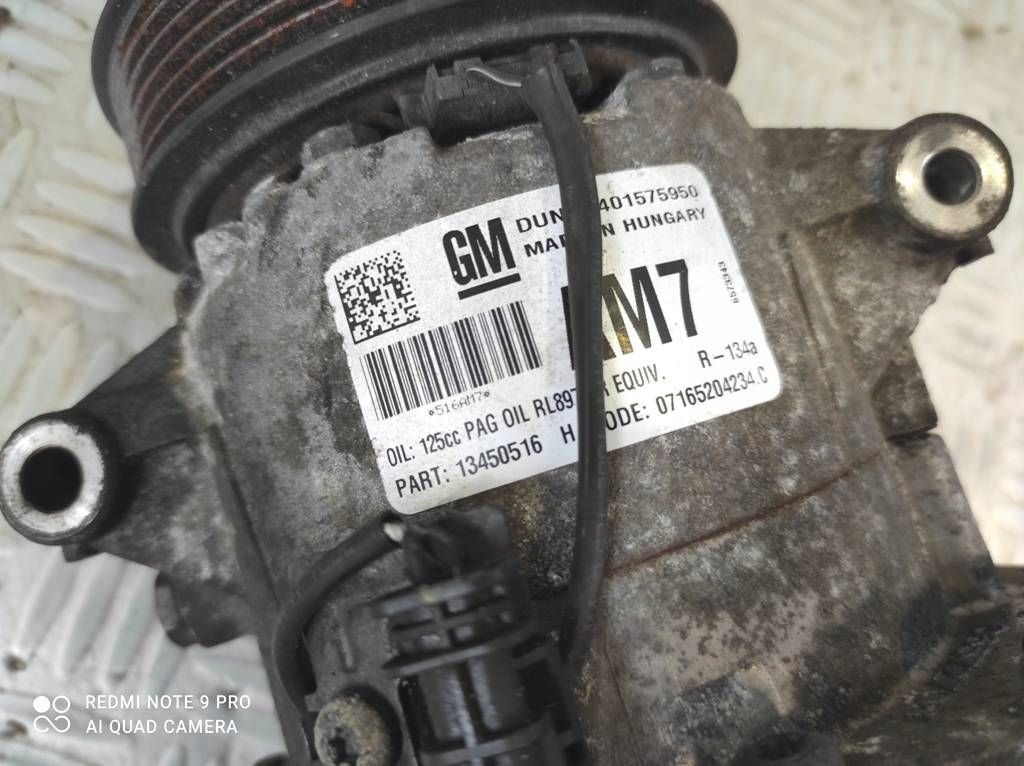 Компрессор компрессор кондиционера opel meriva b zafira c 1.6 cdti 13450516 с Разборки