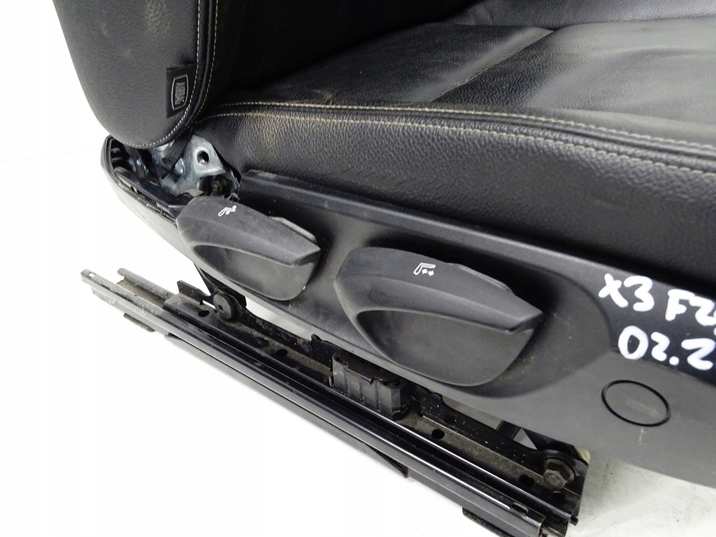 фото №12, Сидіння шкіра bmw x3 f25 lift czarna заднє сидіння комплект