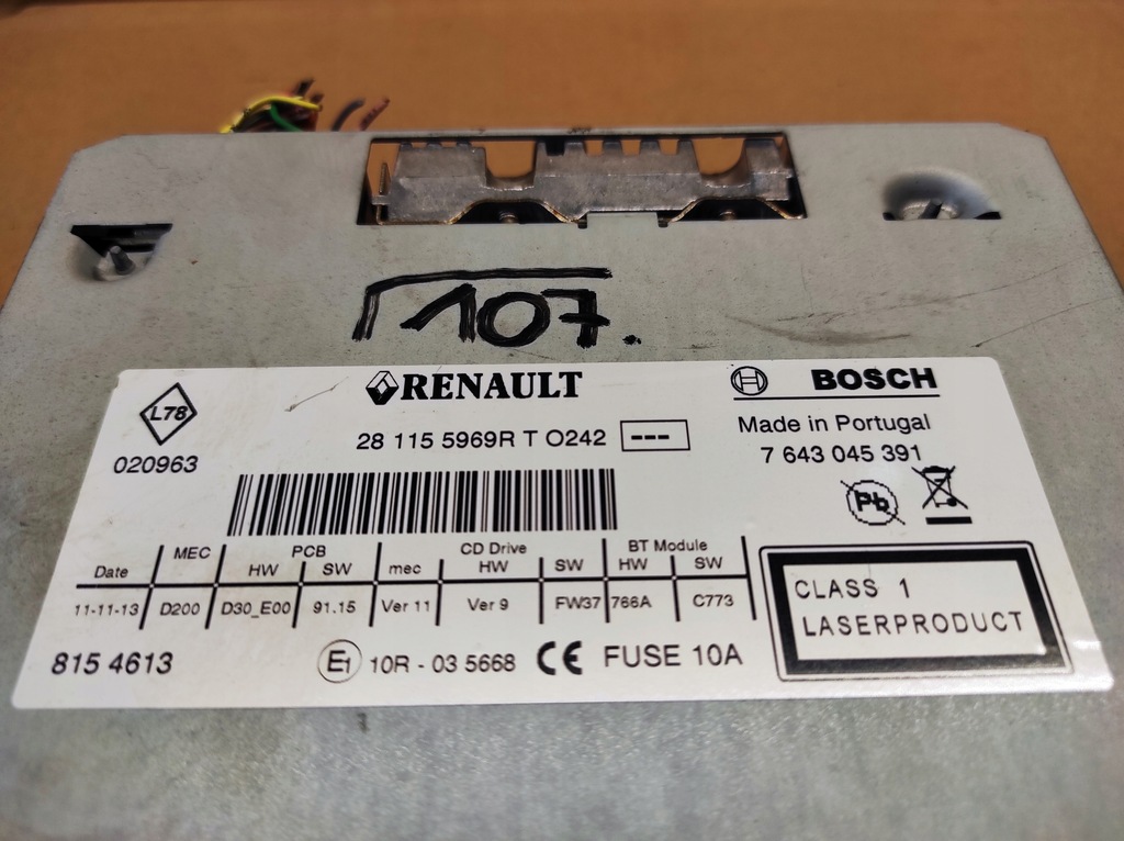 фото №7, Радіо cd renault espace iv lift latitude 281155969r