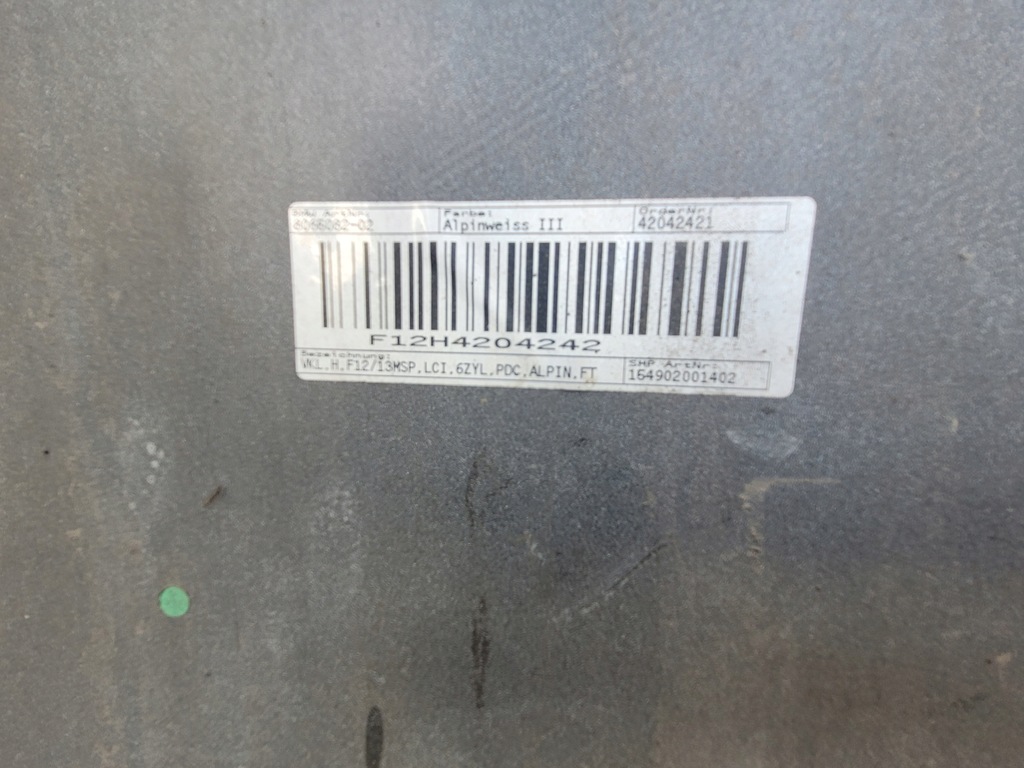 фото №10, Bmw f12 f13 6 coupe lift бампер задняя задний mpakiet a300 alpinweiss pdc