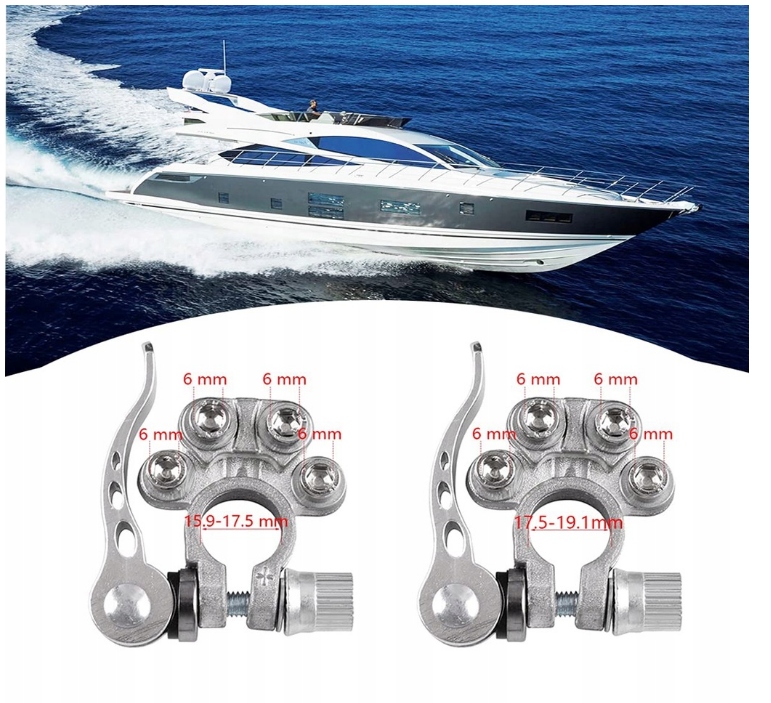 фото №9, Клеми супорти акумулятор mosiądz jedna пара