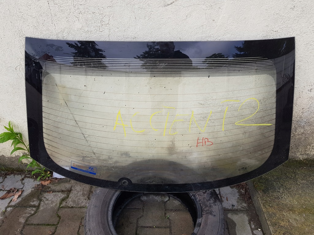 фото №1, Hyundai accent pony стекло крышки задняя задняя 1995-99r