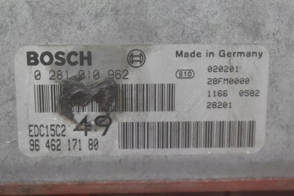 фото №8, Блок керування бортовий комп'ютер двигуна 9646217180 0281010962 citroen xsara 2.0 hdi 90km