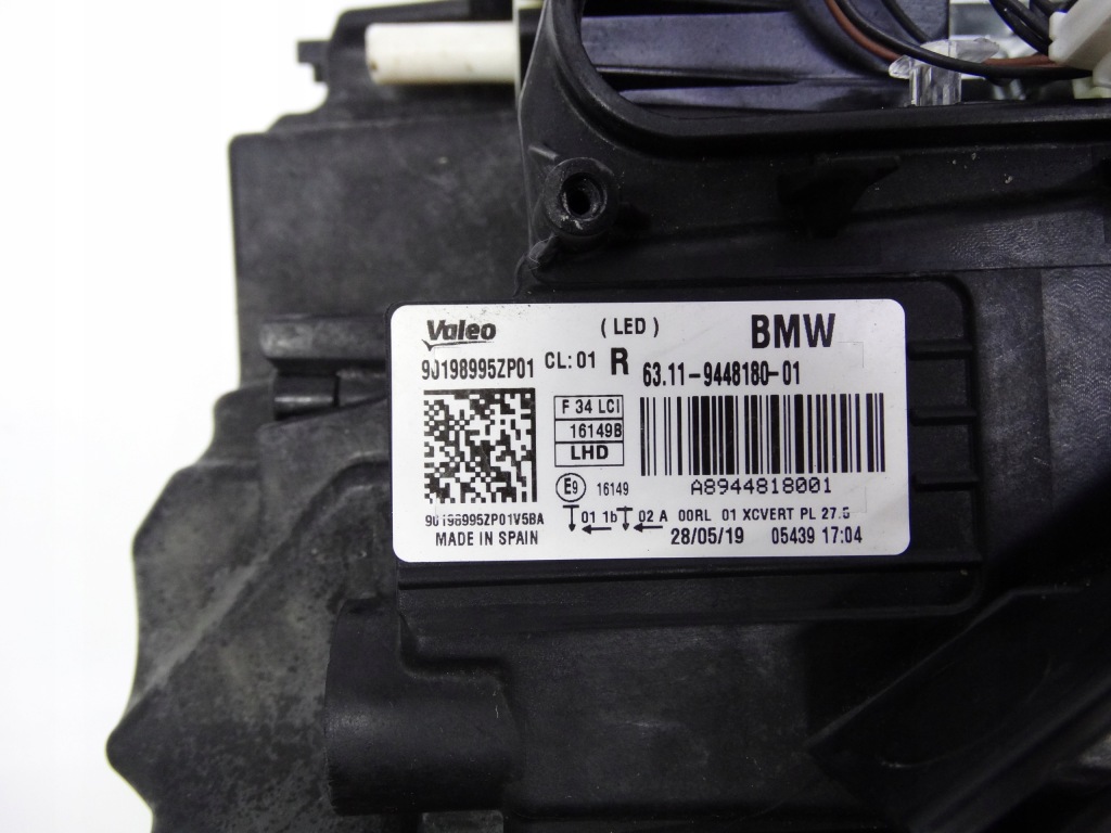 фото №14, Bmw 3 gt f34 lift shadow 16-21 лампа правая адаптивный led czarna 9448180