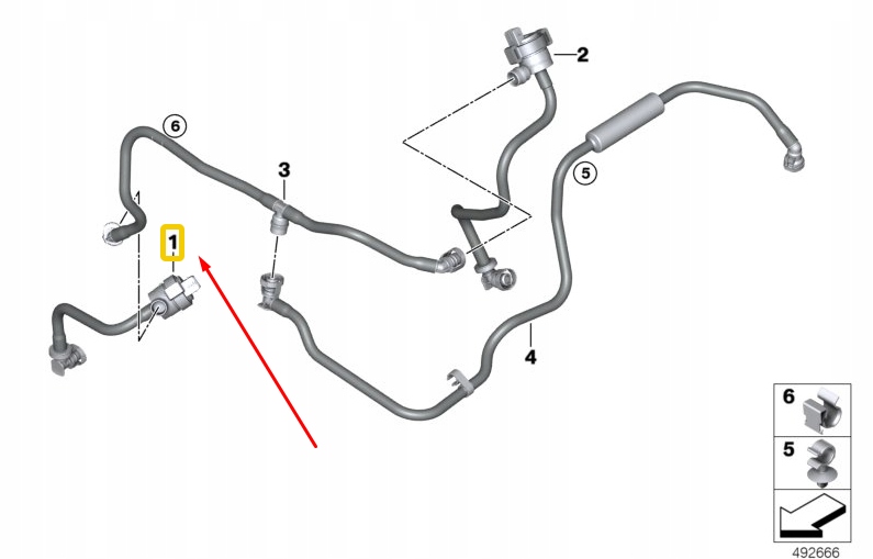 Клапан вентиляційний бака пального bmw 5 g30 з труба 1-4 13908482822 Ціна
