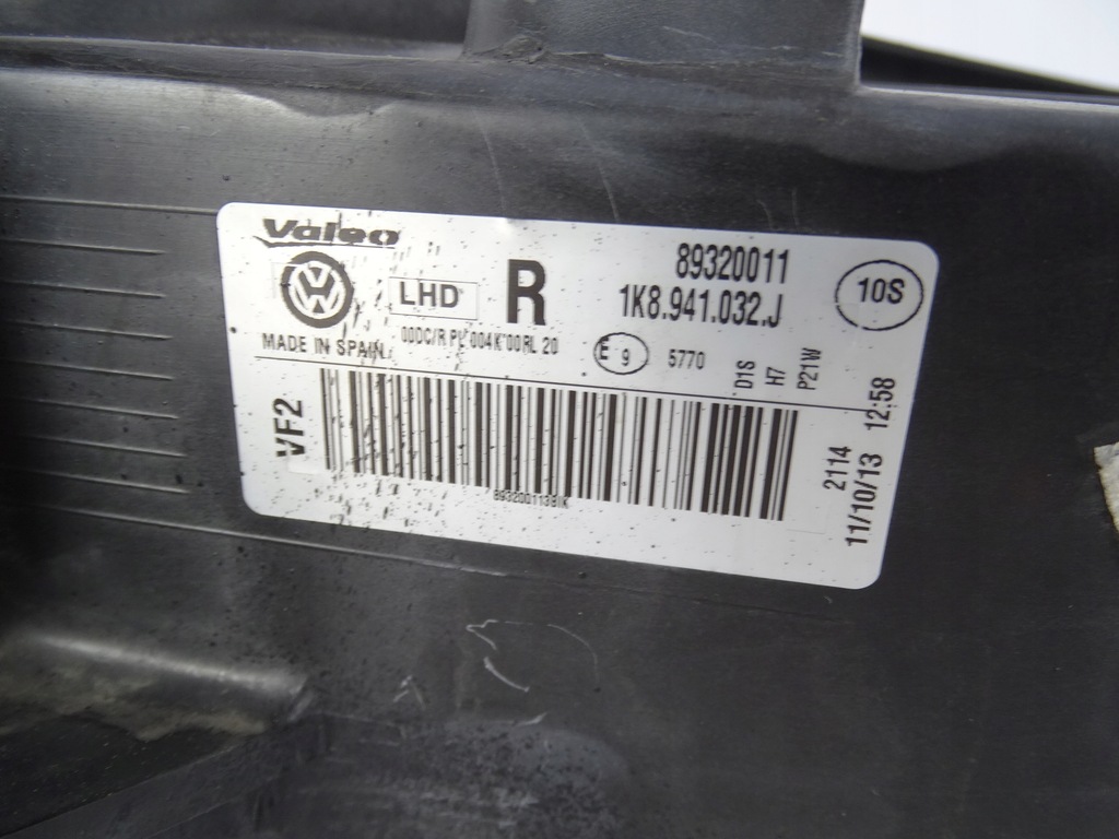 фото №7, Лампа перед передня права vw scirocco 1k8 ксенон